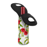 Aloha Hibiscus Tropical Pattern Print Single Neoprene Wine Tote