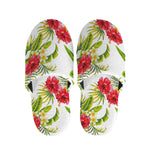 Aloha Hibiscus Tropical Pattern Print Slippers