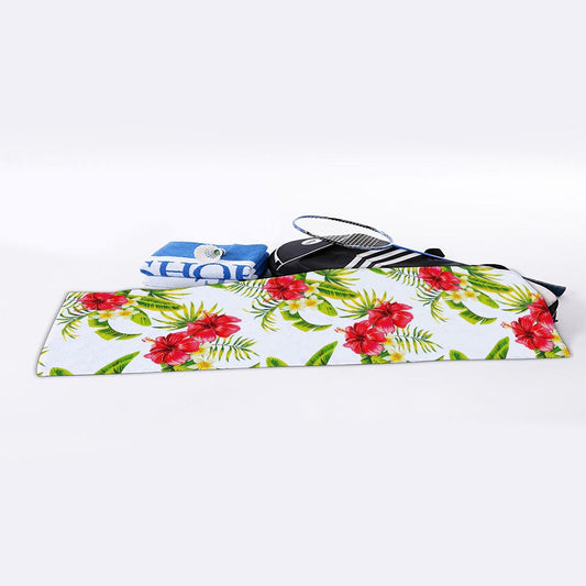Aloha Hibiscus Tropical Pattern Print Sports Towel