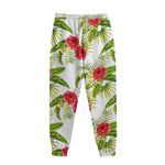 Aloha Hibiscus Tropical Pattern Print Sweatpants