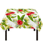 Aloha Hibiscus Tropical Pattern Print Tablecloth