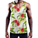 Aloha Hibiscus Tropical Pattern Print Training Tank Top
