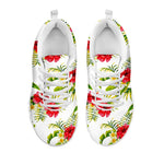 Aloha Hibiscus Tropical Pattern Print White Running Shoes