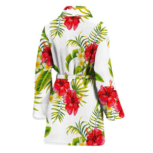 Aloha Hibiscus Tropical Pattern Print Women's Bathrobe