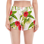 Aloha Hibiscus Tropical Pattern Print Women's Split Running Shorts