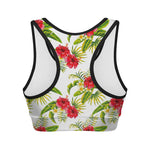 Aloha Hibiscus Tropical Pattern Print Women's Sports Bra