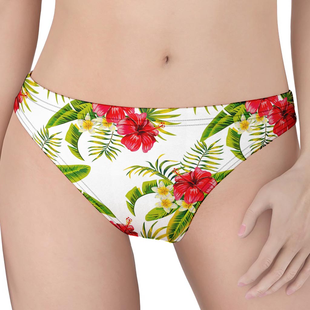 Aloha Hibiscus Tropical Pattern Print Women's Thong