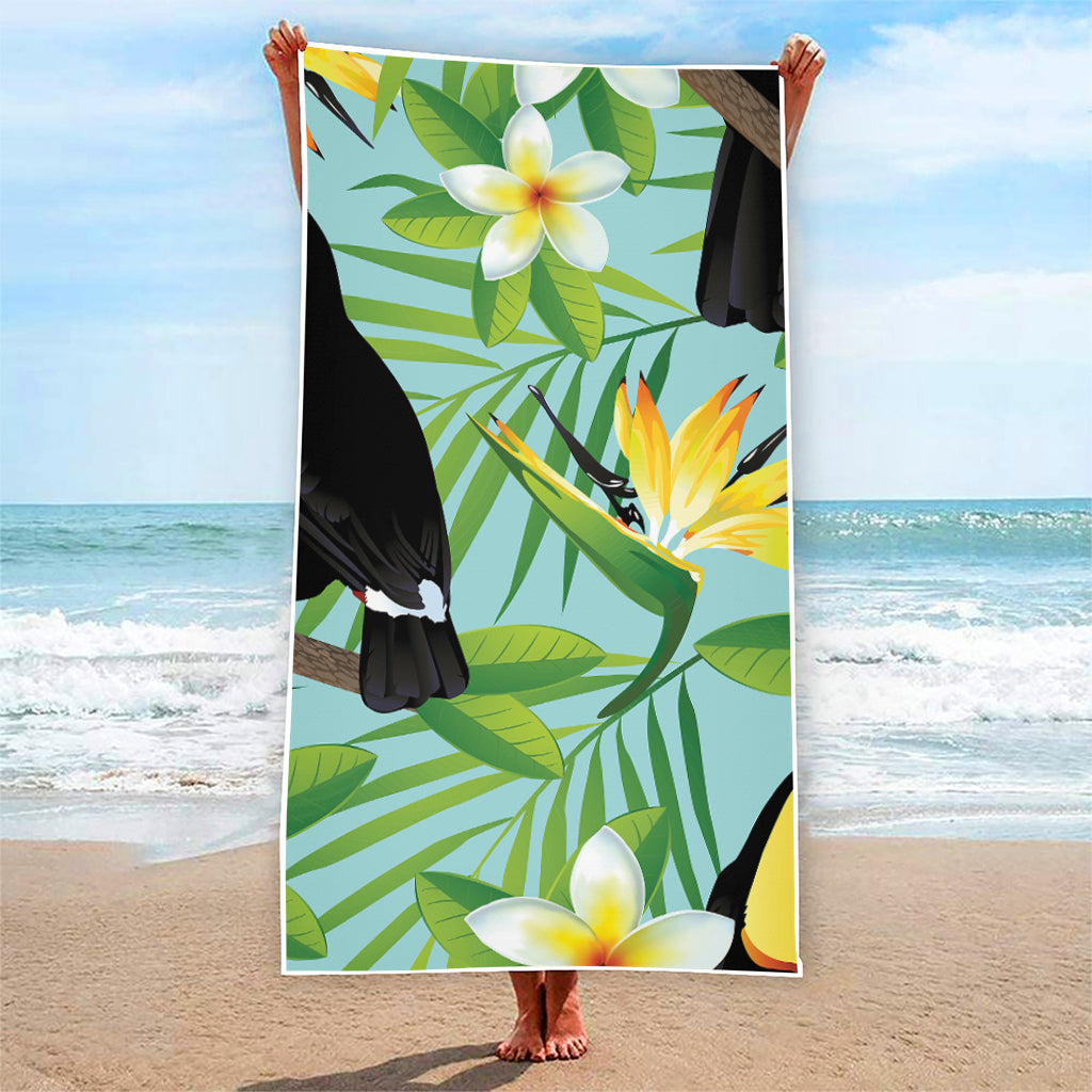 Aloha Keel-Billed Toucan Print Beach Towel