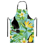 Aloha Keel-Billed Toucan Print Bib Apron With Pocket