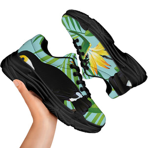 Aloha Keel-Billed Toucan Print Black Chunky Shoes