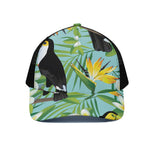 Aloha Keel-Billed Toucan Print Black Mesh Trucker Cap