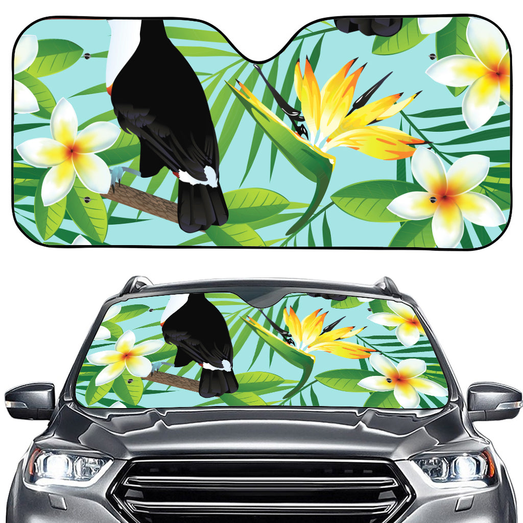 Aloha Keel-Billed Toucan Print Car Windshield Sun Shade