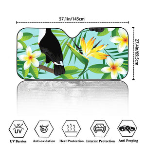 Aloha Keel-Billed Toucan Print Car Windshield Sun Shade