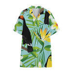 Aloha Keel-Billed Toucan Print Cotton Hawaiian Shirt