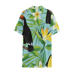 Aloha Keel-Billed Toucan Print Cotton Hawaiian Shirt