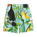 Aloha Keel-Billed Toucan Print Cotton Shorts