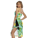 Aloha Keel-Billed Toucan Print Cross Back Cami Dress