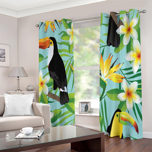 Aloha Keel-Billed Toucan Print Extra Wide Grommet Curtains