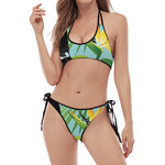 Aloha Keel-Billed Toucan Print Halter Scoop Tie Side Bikini