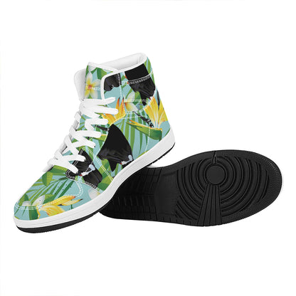 Aloha Keel-Billed Toucan Print High Top Leather Sneakers