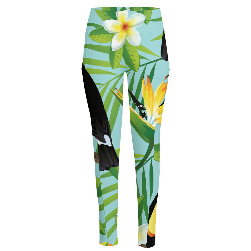 Aloha Keel-Billed Toucan Print High-Waisted Pocket Leggings