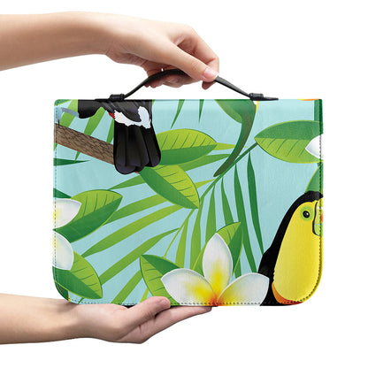 Aloha Keel-Billed Toucan Print Leather Bible Cover