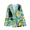 Aloha Keel-Billed Toucan Print Long Sleeve Short Coat