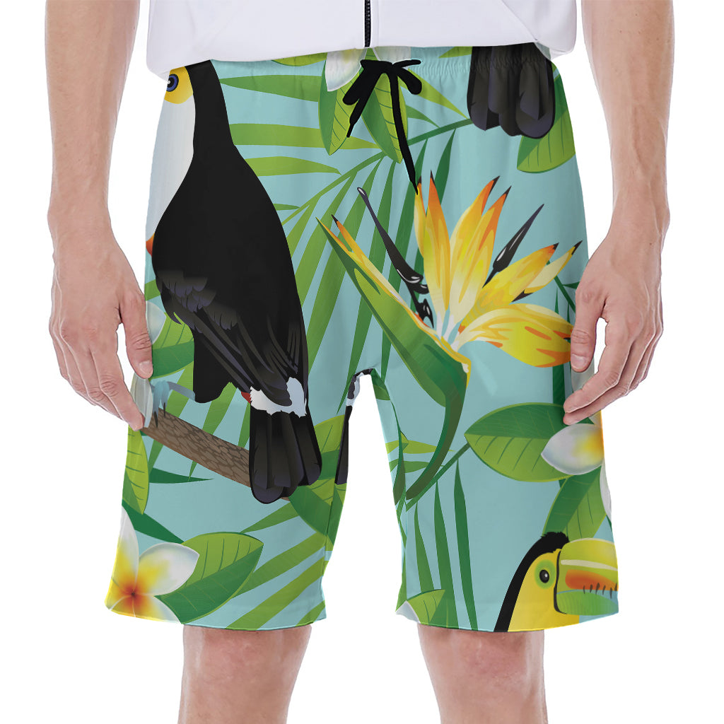 Aloha Keel-Billed Toucan Print Men's Beach Shorts