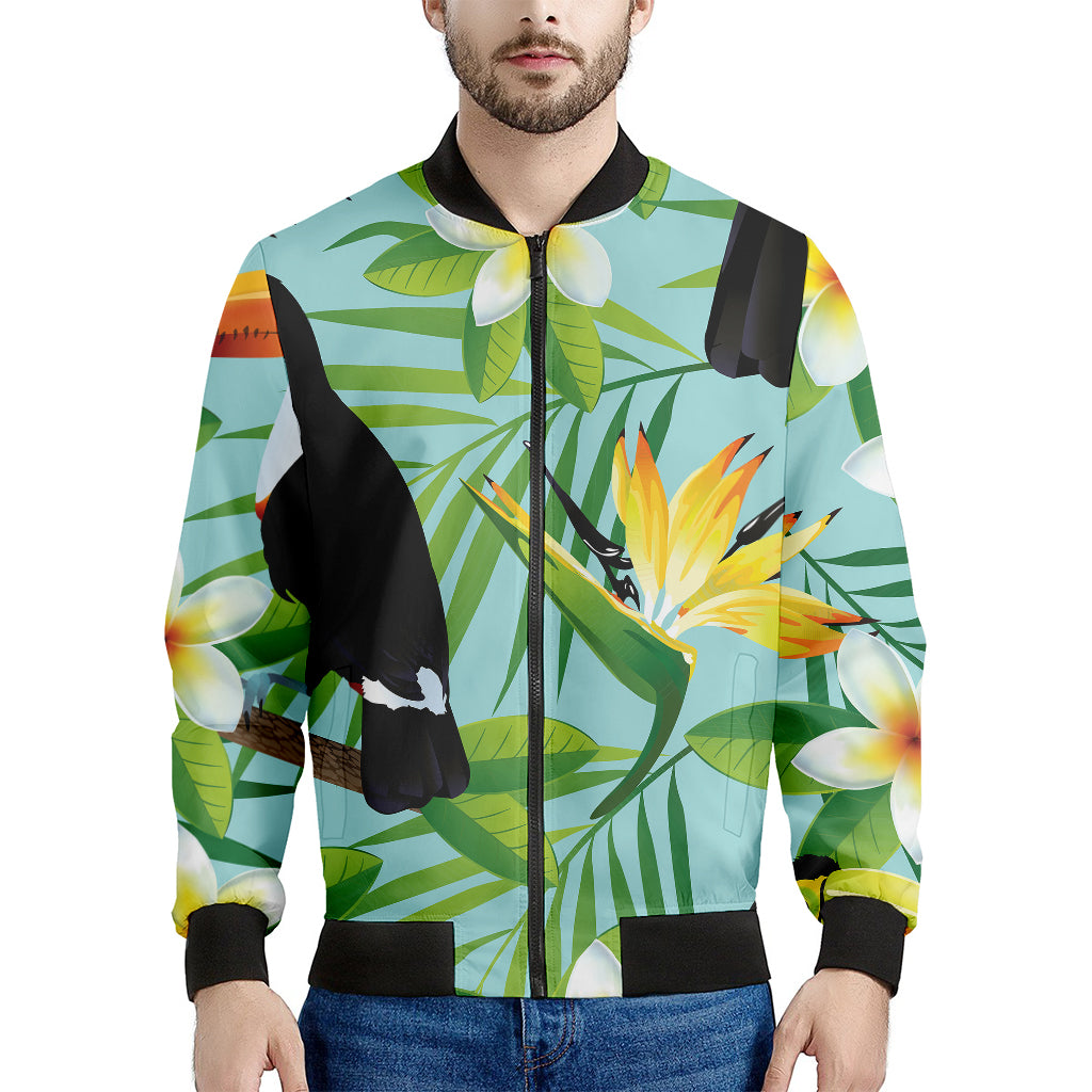 Aloha Keel-Billed Toucan Print Men's Bomber Jacket