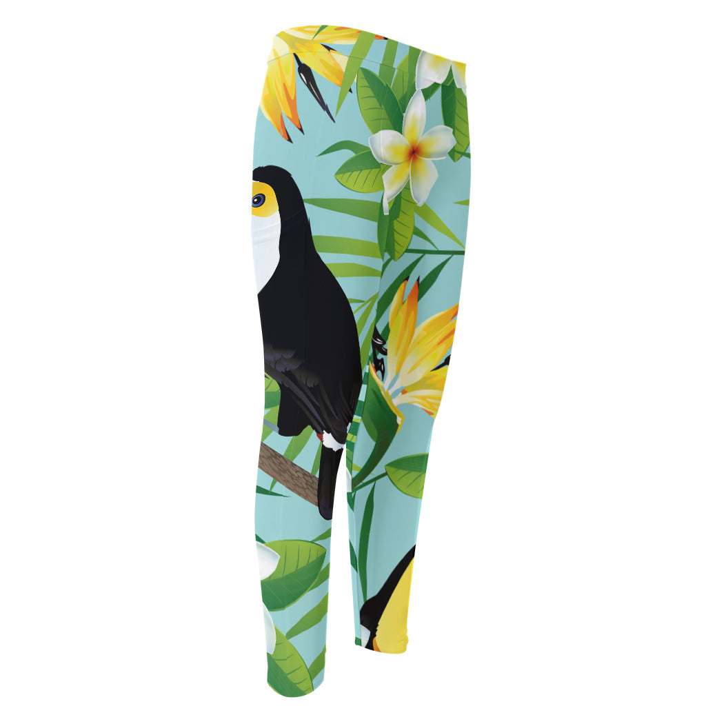 Aloha Keel-Billed Toucan Print Men's Compression Pants