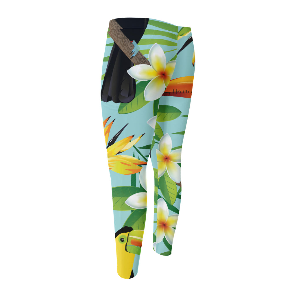 Aloha Keel-Billed Toucan Print Men's Compression Pants