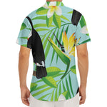 Aloha Keel-Billed Toucan Print Men's Deep V-Neck Shirt