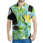 Aloha Keel-Billed Toucan Print Men's Polo Shirt