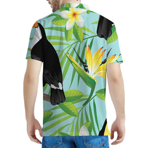 Aloha Keel-Billed Toucan Print Men's Polo Shirt