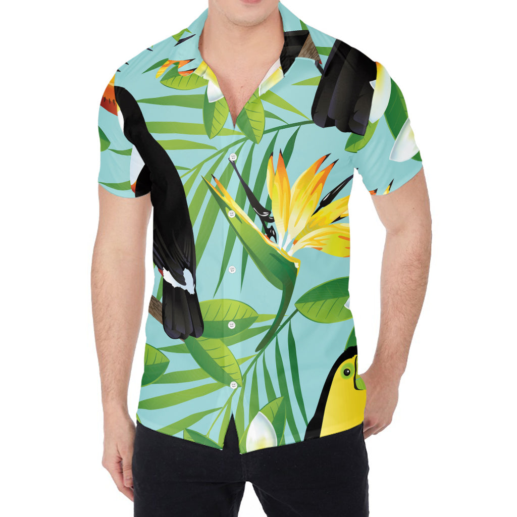 Aloha Keel-Billed Toucan Print Men's Shirt