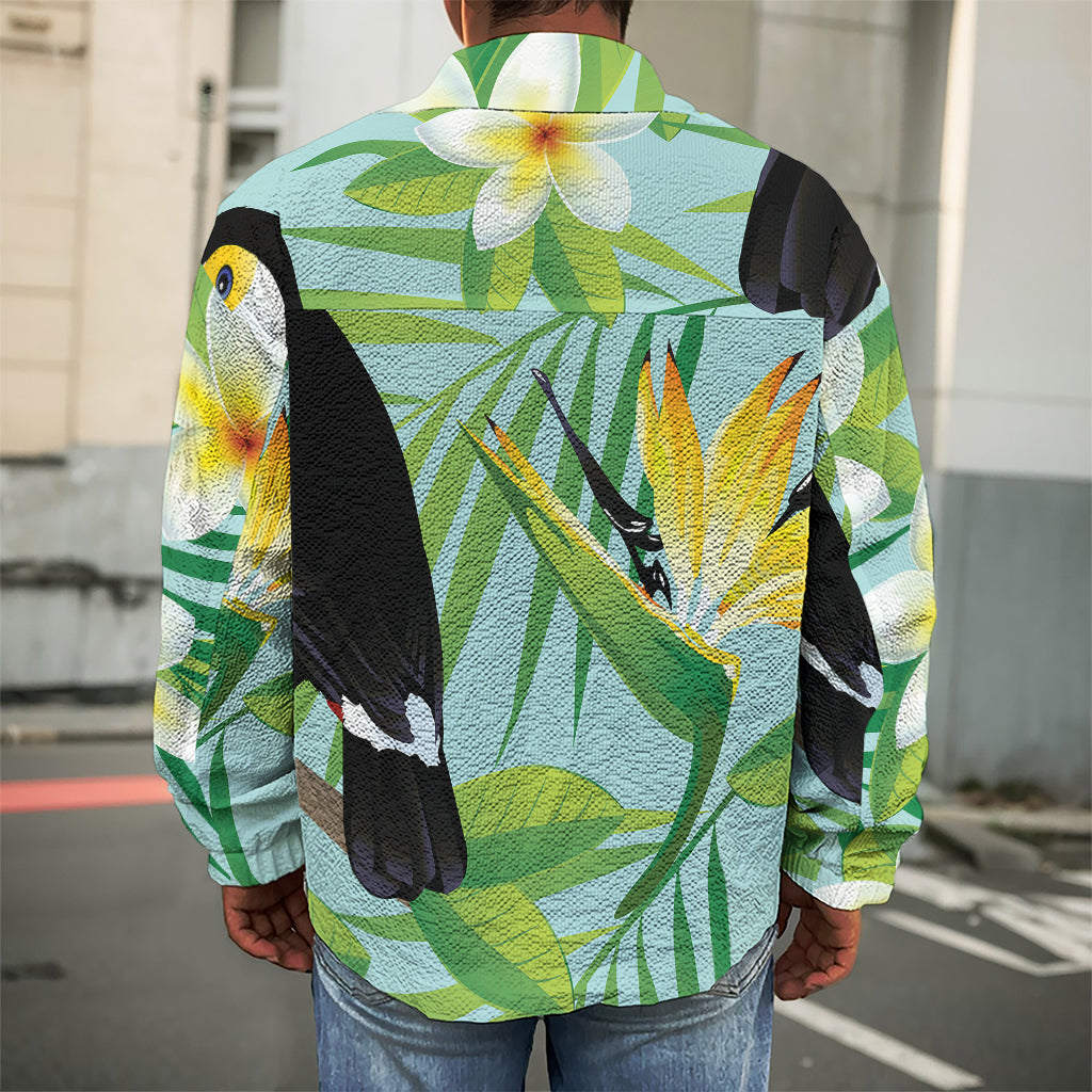 Aloha Keel-Billed Toucan Print Men's Shirt Jacket