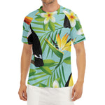 Aloha Keel-Billed Toucan Print Men's Short Sleeve Rash Guard