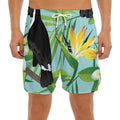 Aloha Keel-Billed Toucan Print Men's Split Running Shorts