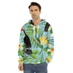 Aloha Keel-Billed Toucan Print Men's Velvet Pullover Hoodie