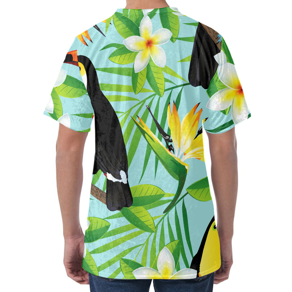 Aloha Keel-Billed Toucan Print Men's Velvet T-Shirt