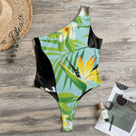 Aloha Keel-Billed Toucan Print One Shoulder Bodysuit