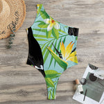 Aloha Keel-Billed Toucan Print One Shoulder Bodysuit