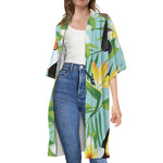 Aloha Keel-Billed Toucan Print Open Front Beach Cover Up