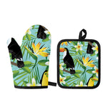Aloha Keel-Billed Toucan Print Oven Mitt And Pot Holder Set