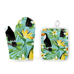 Aloha Keel-Billed Toucan Print Oven Mitt And Pot Holder Set