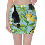 Aloha Keel-Billed Toucan Print Pencil Mini Skirt