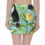 Aloha Keel-Billed Toucan Print Pencil Mini Skirt