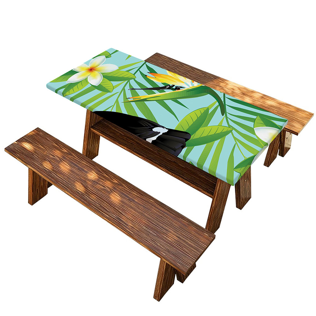 Aloha Keel-Billed Toucan Print Picnic Table Cover