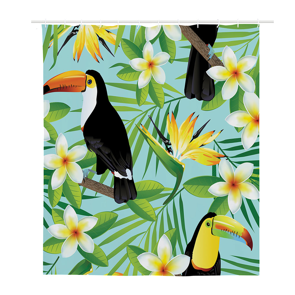 Aloha Keel-Billed Toucan Print Polyester Shower Curtain
