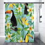 Aloha Keel-Billed Toucan Print Premium Shower Curtain